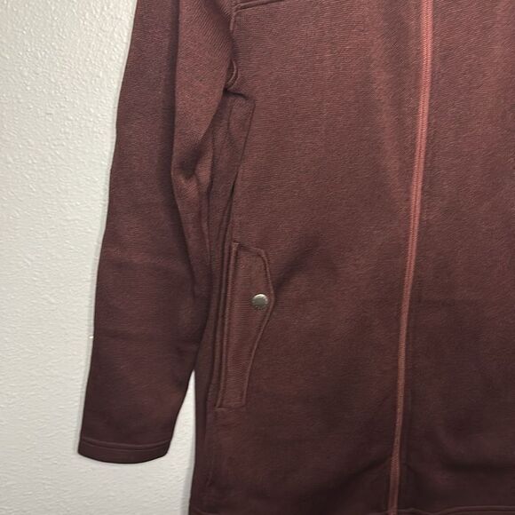 Eddie Bauer Full Zip Maroon Quilted Stitching Detail Jacket Size XL - Picture 7 of 10